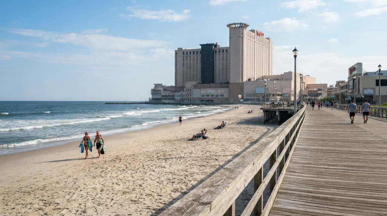Chelsea, Atlantic City: Playa Tranquila, Mesas de la Vieja Escuela y un Extremo Sur con Vida