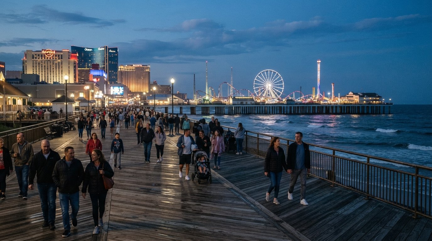 The Boardwalk, Atlantic City: Five and a Half Miles of Salt, Neon and Old Jersey Heat